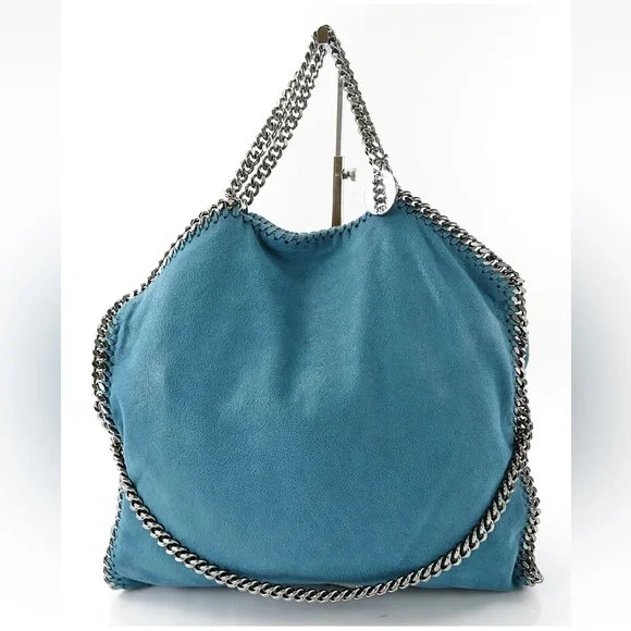 Stella McCartney Teal Chain-Embellished Shoulder Bag - Picture 2 of 16